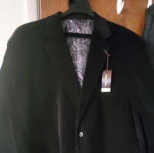 Black corduroy dress coat
